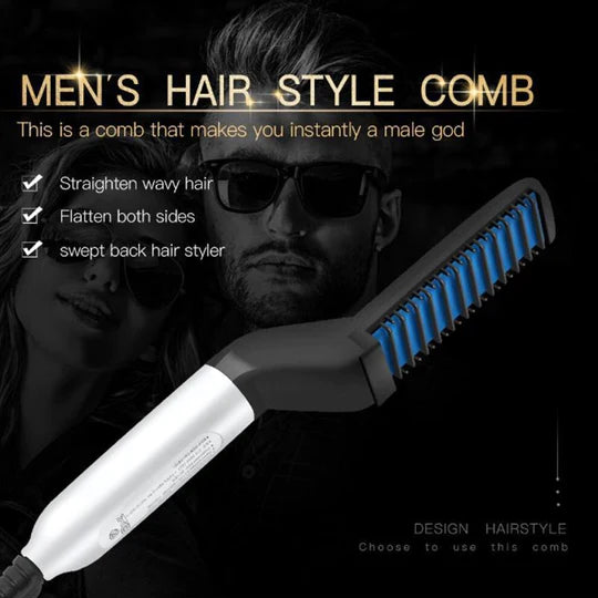 Men's Hair & Beard Straightener Brush