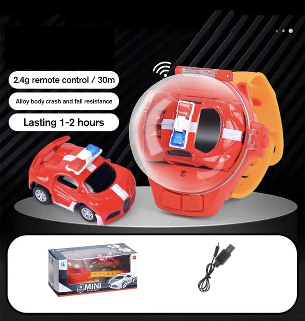 Children Cartoon Mini Rc Remote Control Car Watch