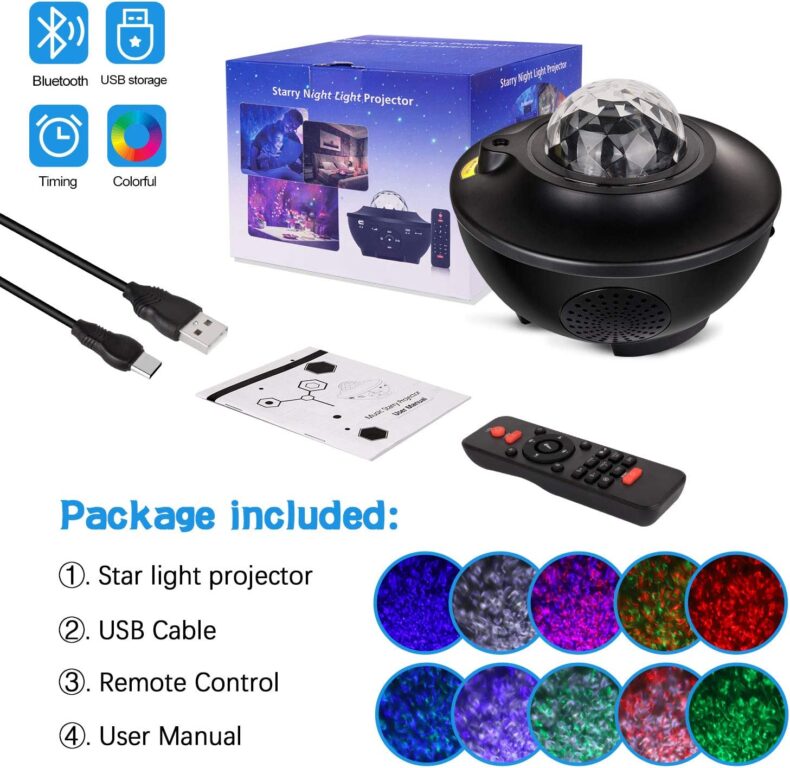 Galaxy Projector with Bluetooth Speaker