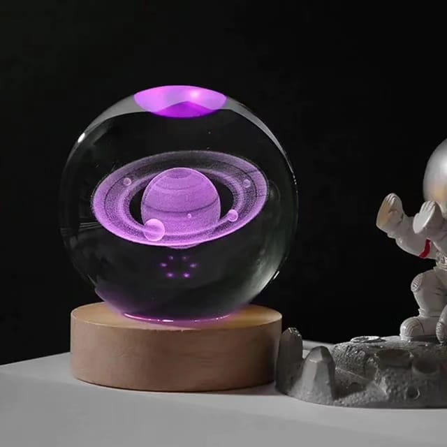 3d Crystal Moon Randomly Design Crystal Planet Globe 3d Laser Engraved Solar System Ball