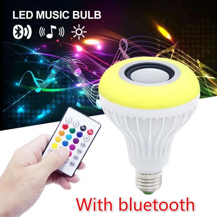 Multifunctional LED music light bulb Bluetooth speaker RGB changing lamp wireless stereo Audio