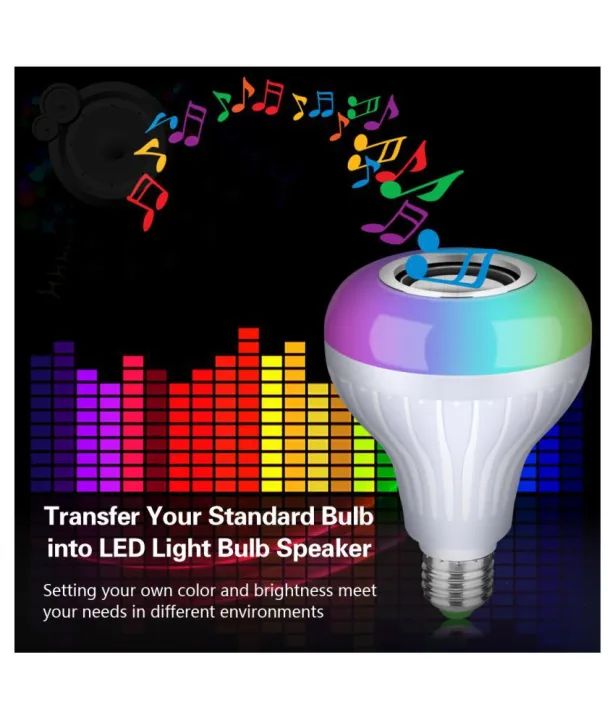 Multifunctional LED music light bulb Bluetooth speaker RGB changing lamp wireless stereo Audio